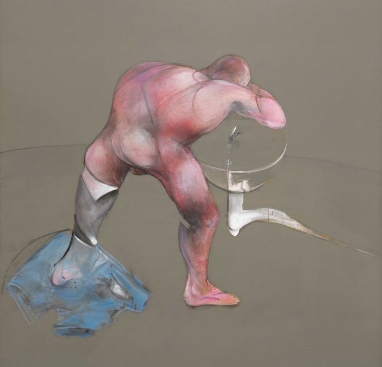 Figure peinte par Francis Bacon dans une œuvre tardive présentée chez Gagosian à Paris