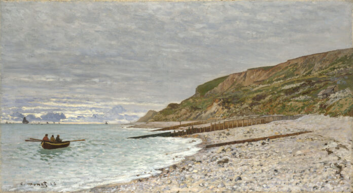 En 1864, bien avant de révolutionner l'histoire de l'art avec l'impressionnisme, le jeune Claude Monet pose son chevalet sur la plage de Sainte-Adresse.