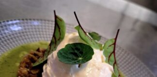 Restaurant Boumaï - Tartare d'aubergines, fenouil, mousse de chèvre, timut et huile de basilic