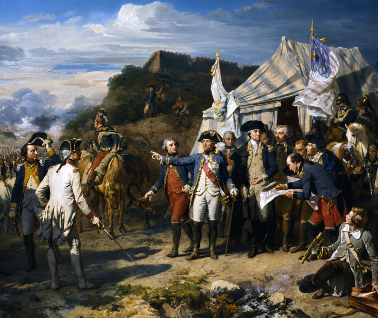 Le Siège de Yorktown d’Auguste Couder dans la Galerie des Batailles à Versailles