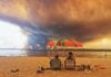 Cliché de Maximilien Lamy pris sur la plage du Moutchic le 24 juillet 2026 (AFP)